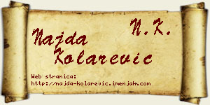 Najda Kolarević vizit kartica